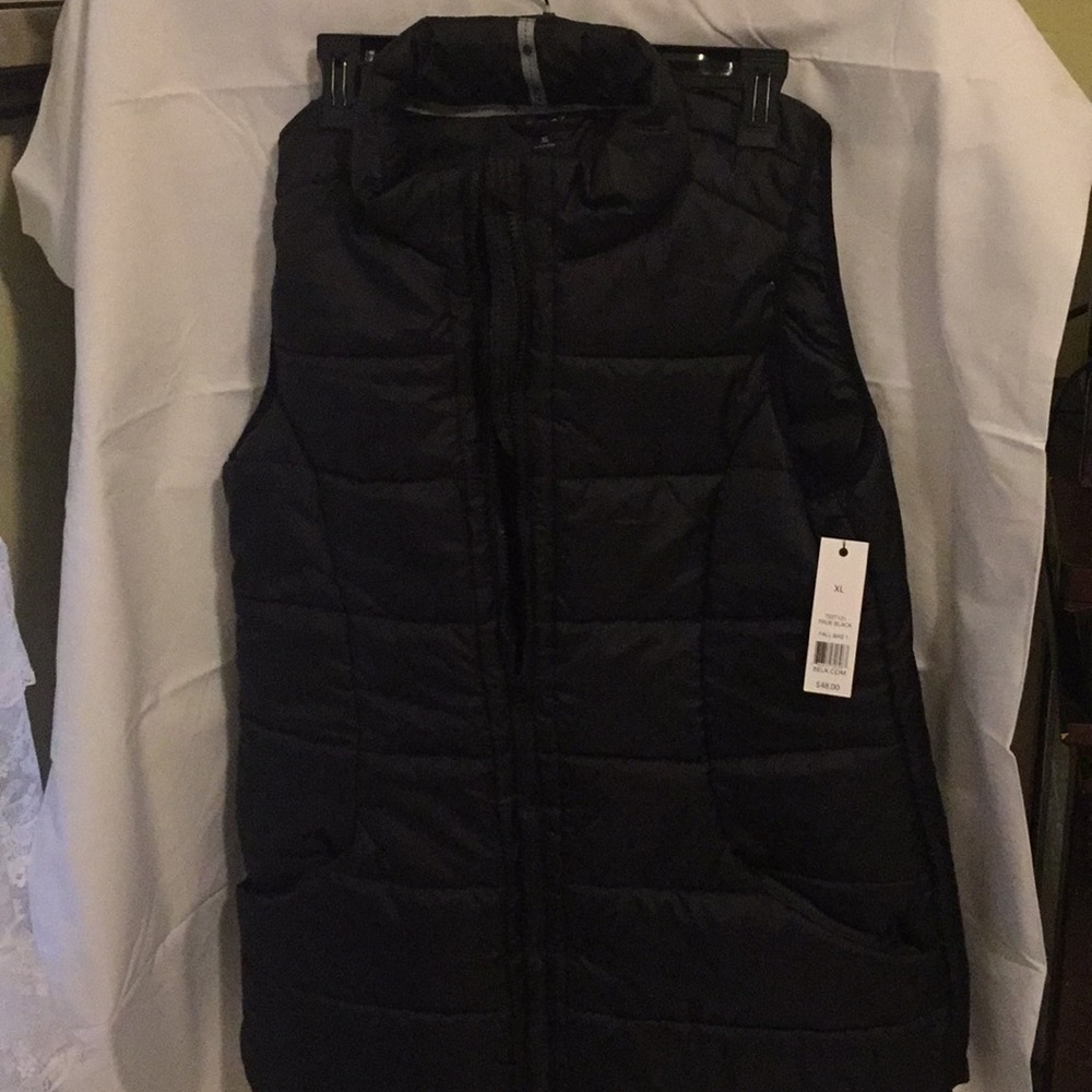 Longer length winter vest black